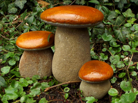 Borowiki figurki zestaw 3 sztuki ogrodowe