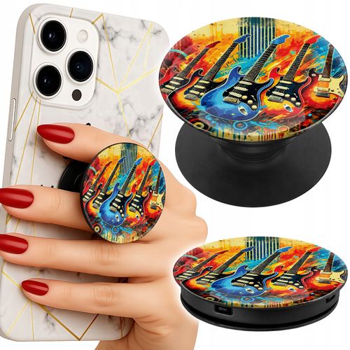 Uchwyt do telefonu Popsocket na palce/stojak GITARA ELEKTRYCZNA ROCK N ROLL na Arena.pl