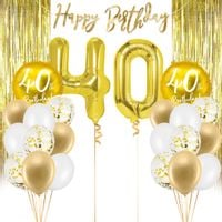 Zestaw balonowy na 40 urodziny złoty