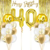 Zestaw balonowy na 40 urodziny złoty