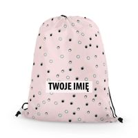WORKO-PLECAK z Twoim imieniem Róż i kropki 082