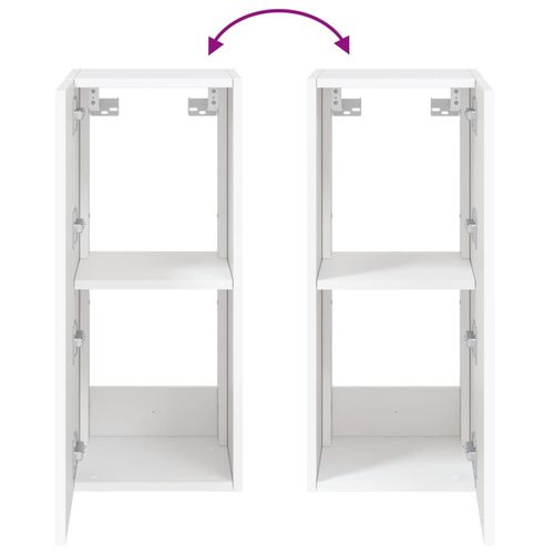 Ścienna szafka TV z LED, biała, 30,5x35x70 cm na Arena.pl