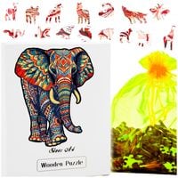Puzzle drewniane słoń A4 178 elementów