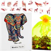 Puzzle drewniane słoń A4 178 elementów