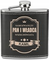 GRAWEROWANA Piersiówka 180 ml personalizowany prezent na urodziny kolegi