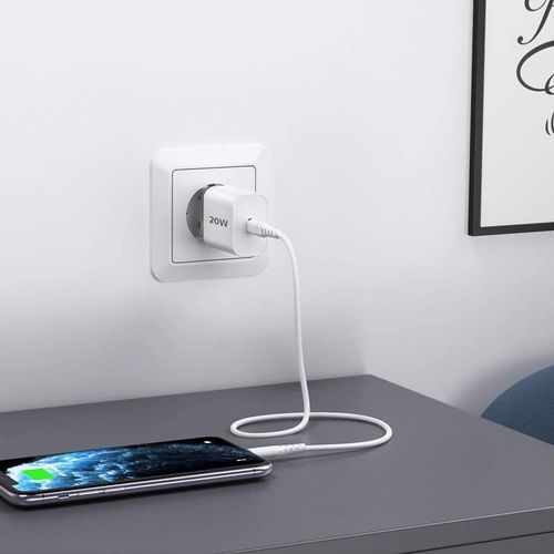 ŁADOWARKA SIECIOWA ZASILACZ PD 20W + KABEL DO IPHONE USB-C LIGHTNING 200cm na Arena.pl