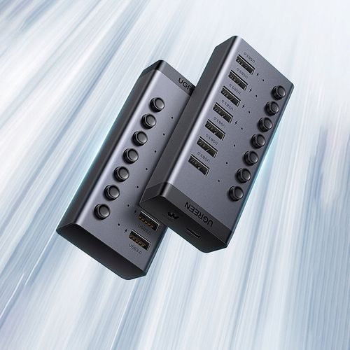 UGREEN HUB USB AKTYWNY ADAPTER ROZDZIELACZ 7w1 USB/ USB C - PD 7x USB A 3.0 na Arena.pl