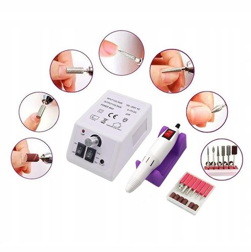 FREZARKA DO PAZNOKCI MANICURE PEDICURE PROFESJONALNA MOCNA 20W frezy zestaw na Arena.pl