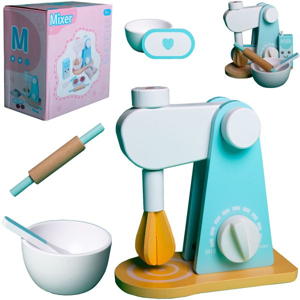 ROBOT KUCHENNY DREWNO MIKSER DLA DZIECI AGD DOM zdjęcie 1