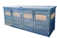 Zabudowa koszy na śmieci wiata obudowa kubłów 235x65x110 cm 4x120L TKD348