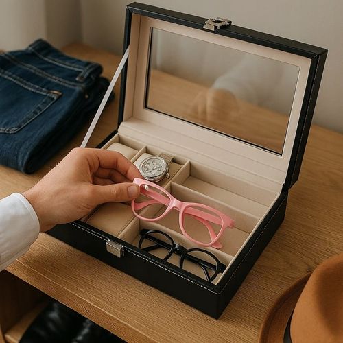 Szkatułka Pudełko Organizer Etui Zegarki i Okulary na Arena.pl