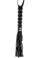 long beaded flogger whip black