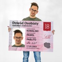 Kartka Urodzinowa na 18 dla Chłopaka Śmieszny Prezent dla Kolegi z Klasy
