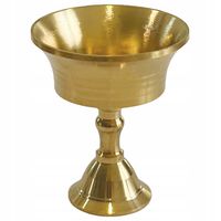 Świecznik Na Świece Cerkiewne Na Cienką Wąską Świeczkę Mosiężny Złoty