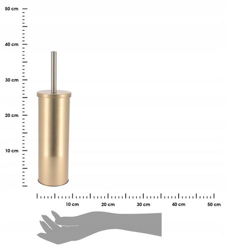 Szczotka do WC toaletowa nowoczesna GLAMOUR ZŁOTA z pojemnikiem metalowa na Arena.pl