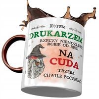 Kubek Bordowy Dla Drukarza Na Cuda Trzeba Chwile Z Nadrukiem Ze Zdjęciem