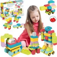 WOOPIE Duże Klocki Konstrukcyjne Edukacyjne dla Dzieci 86 el. - Wyparzanie w 120 stopniach