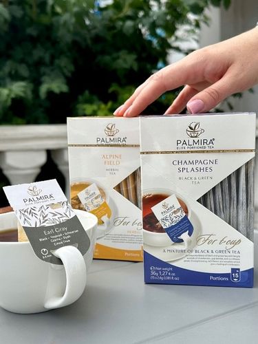 Herbata czarna liściasta Earl gray olej bergamotki Deluxe Palmira 15 saszet na Arena.pl