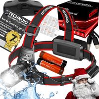LATARKA CZOLOWA TECHNOID CZOŁÓWKA LED WIELKI ZASIEG 1000M ZOOM 5000LM