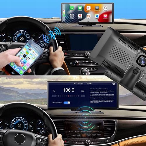 RADIO STACJA MULTIMEDIALNA ANDROID AUTO APPLE CARPLAY 2 KAMERY DVR KARTA 64 na Arena.pl