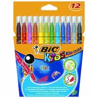 Flamastry kolorowe mazaki kolorowe pisaki szkolne dla dzieci BIC 12 szt.