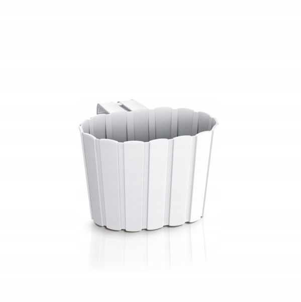 Doniczka na balustradę Boardee Hook DDEZ200 | Biały, Kształt Okrągły, Wymiary 19.4x13 cm, Kolor Biały, Prosperplast zdjęcie 2