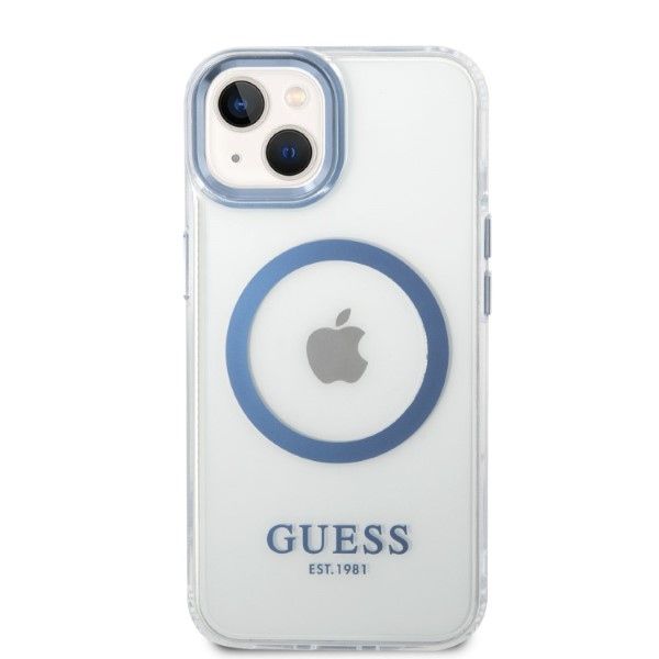 Etui Guess do iPhone 15 Plus, iPhone 14 Plus, Niebieski, MagSafe zdjęcie 3