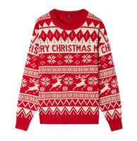 CZERWONY ŚWIĄTECZNY SWETER-EK Z DŁUGIM RĘKAWEM ŚWIĄTECZNE CHRISTMAS S