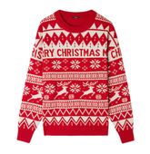 CZERWONY ŚWIĄTECZNY SWETER-EK Z DŁUGIM RĘKAWEM ŚWIĄTECZNE CHRISTMAS S