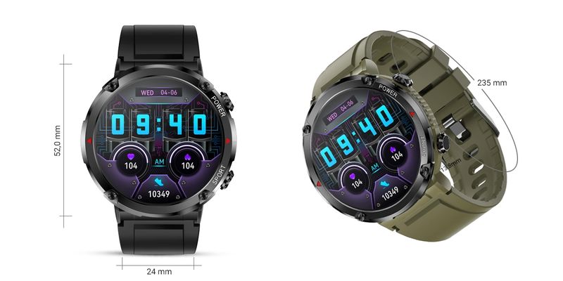 smartwatch gravity gt21-7 + czarny pasek silikonowy zdjęcie 13