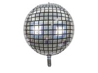 Balon foliowy kula "disco: holograficzny srebrny", 55 cm (22 cale)