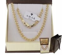 ZŁOTY PEŁNY ŁAŃCUSZEK DAMSKI NONNA MONALIZA PR. 925 585 14K + GRAWER GRATIS