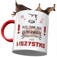 Kubek Czerwony Dla Siostrzenicy Urodziny Prezent Z Nadrukiem Ze Zdjęciem