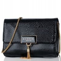 TOREBKA LISTONOSZKA MONNARI WIZYTOWA KOPERTÓWKA Czarna na łańcuszku