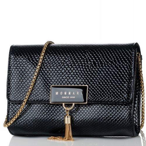 TOREBKA LISTONOSZKA MONNARI WIZYTOWA KOPERTÓWKA Czarna na łańcuszku na Arena.pl