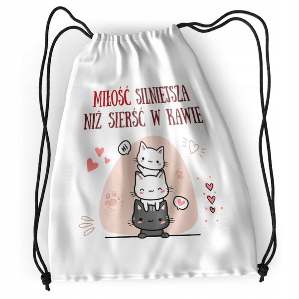 Plecak Kotki Kotek Szkolny Worek Torba Z Nadrukiem Ze Zdjęciem zdjęcie 1