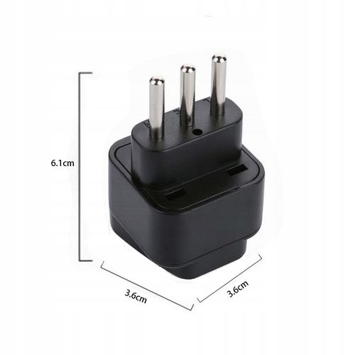 2X ADAPTER EU do TYP L WŁOCHY WTYCZKA WŁOSKA ITALIA na Arena.pl