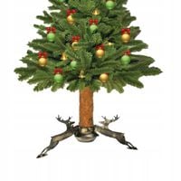 STOJAK POD CHOINKĘ RENIFER DUŻY FI 120 mm CZARNO ZŁOTY KUTY POLSKI PRODUKT