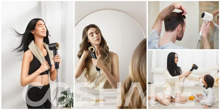 Mocna Suszarka do Włosów COSHARE EssenceRing SuperFlow1 PRO Jonizacja 1600W zdjęcie 7