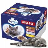 MOKRA KARMA DLA KOTA MEGA BOX MIX SMAKÓW 24X100G SASZETKI DLA KOTA