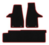 Dywaniki welurowe CARLUX-RED VW Transporter T6 2015-2019 3 szt.