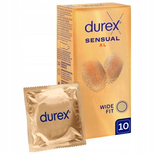 PREZERWATYWY Durex Sensual XL Cienkie POWIĘKSZONE Nawilżane Duży Rozmiar na Arena.pl