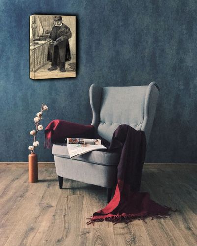 Man Polishing a Boot, Vincent van Gogh - obraz na płótnie 50x70 cm na Arena.pl