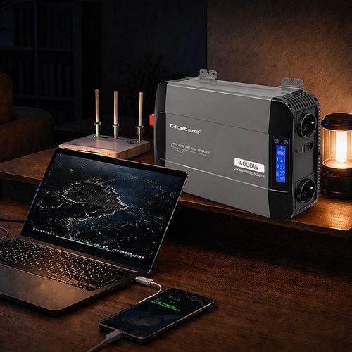 Qoltec przetwornica 12/230V 2000W sinus na Arena.pl