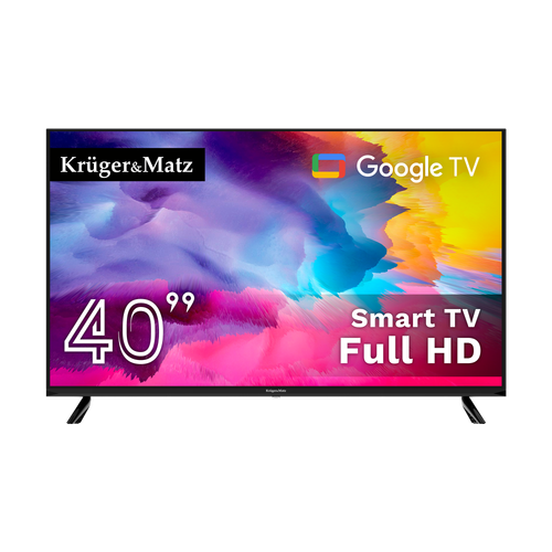 telewizor kruger&matz 40" fhd google tv  dvb-t2/t/c  h.265  hevc na Arena.pl