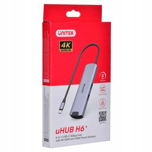 Hub USB Unitek USB-C - HDMI, 2x USB-C, 2x USB-A na Arena.pl