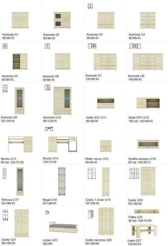 Łóżko G23 80/200 system G na Arena.pl