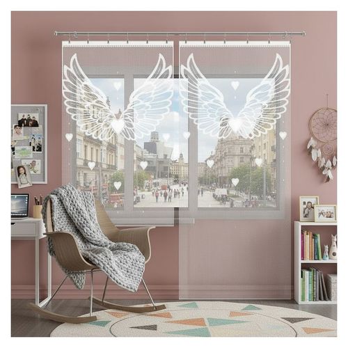 Komplet firan Skrzydlate Serce wysokość 250 cm DomoweTekstylia | WN6SS2 55K na Arena.pl