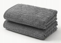 Ręcznik z bawełny Audrina 2 sztuki 50 x 100 cm szare