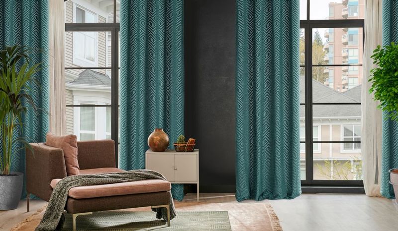 Zasłona gotowa na przelotkach INGA 140x250 Pierre Cardin turkusowa zdjęcie 9